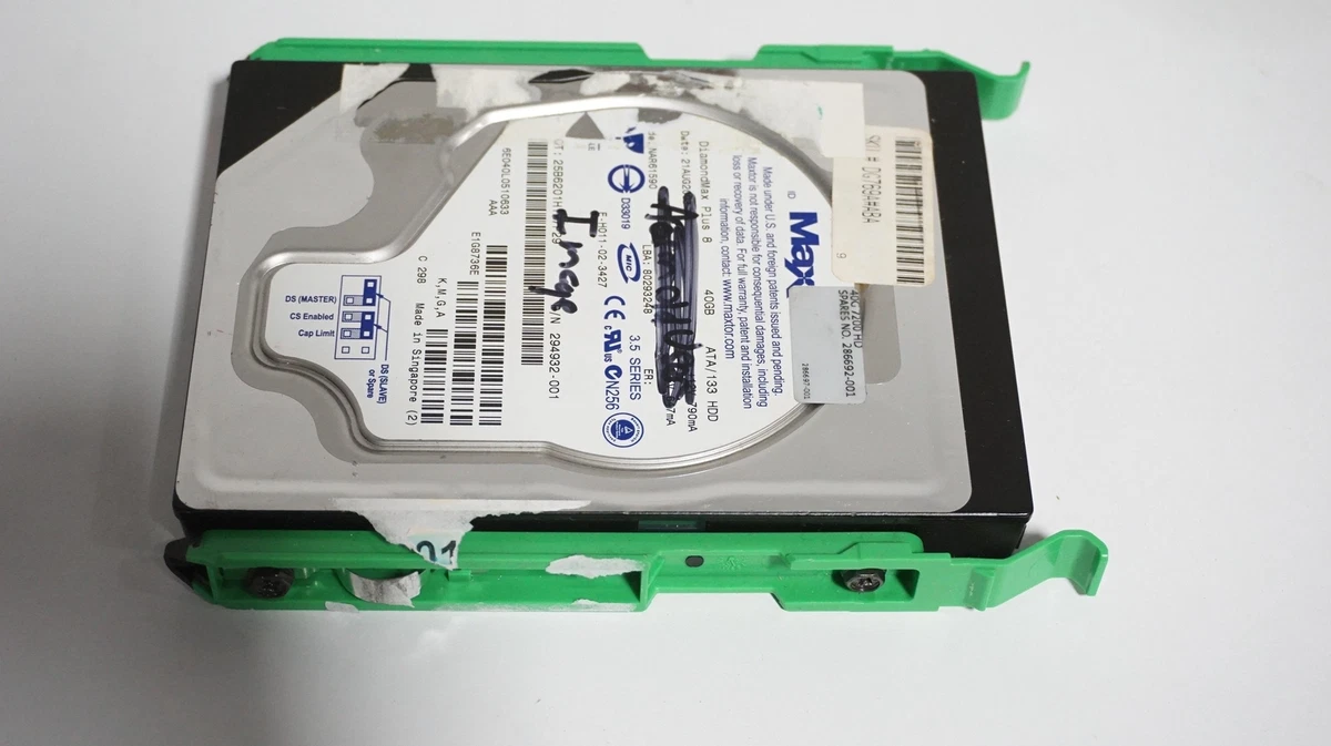 Compaq HP Maxtor 294932-005 40GB IDE Hard Drive - DiamondMax Plus 8