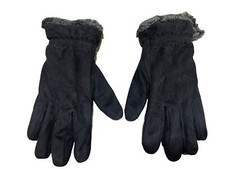 Vintage Black ladies gloves with the fur