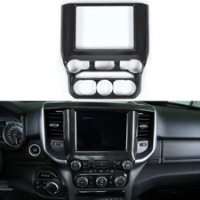 Center Console Navigation Panel Trim Cover Carbon Fiber For Dodge Ram 1500 2018+