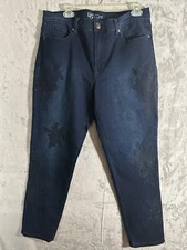 DG2 Diane Gilman Jeans Womens 16P Straight Classic Stretch Denim Pants