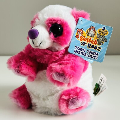 Wild Republic Switch-A-Roo rosa blau Panda Plüschtier Stofftier Zootier Teddybär
