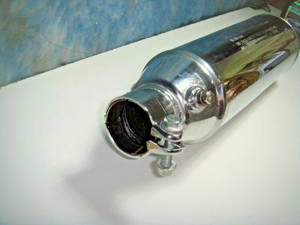 Muffler Royal Enfield Interceptor GT 650 Chrome Exhaust 576254 Chrome Left X1 - Image 3 of 4