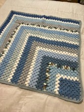 New Handmade Crochet Heirloom Baby Blanket Afghan 33 x 32 Very Soft