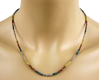 Rohdiamant Kette - Collier, Multicolor, 21 ct., Sehr Selten!