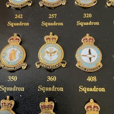 ROYAL AIR FORCE No. 360 SQUADRON BADGE GOLD PLATED ENAMEL ROYAL AIR FORCE MUSEUM