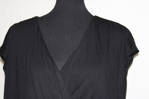 Abito da cocktail nuovo senza etichette Torrid taglia 26 nero in maglia e paillettes argento finto avvolgente - Foto 3 di 7