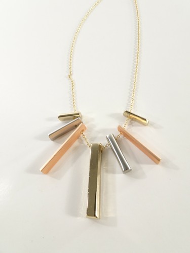 Collar colgante con flecos de metales mezclados Ann Taylor LOFT para mujer nuevo con etiquetas 59,50 - Imagen 3 de 6