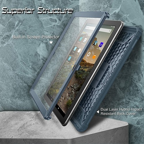 Case For Amazon Fire HD 10 /HD 10 Plus 11th 2021 Rugged Hybrid Kickstand Cover - Picture 3 of 13