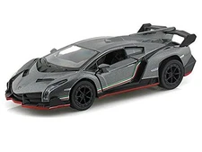 Brand New 5" Kinsmart Lamborghini Veneno Diecast Model Toy Car 1:36 Grey