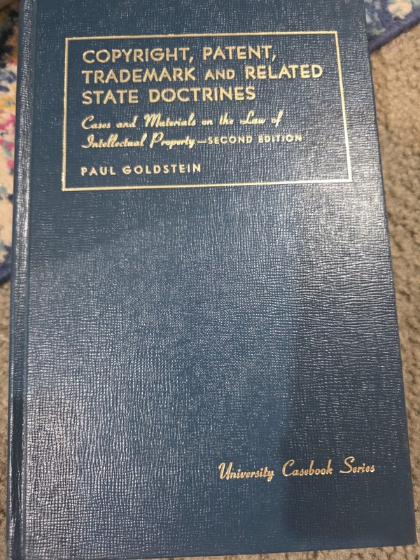 Copyright Patent Trademark Related State Doctrines 8th Edition Goldstein Reese