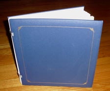 Creative Memories Open Spine 12 x 12 Album Blue Gold Trim