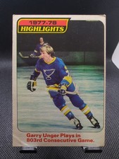 1978-1979 O-Pee-Chee Hockey Card Gary Unger Highlights Hockey Card #5