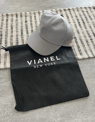 Vianel Gray Adjustable Baseball Cap Men S/M Casual Solid Spring Summer Fall