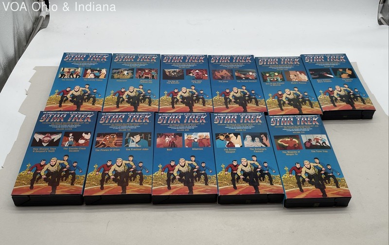 Star Trek The Animated Series 11 VHS Tape Lot Volumes 1-11 Paramount 1995
