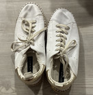 Steven by Steve Madden Peck Women’s White/Gold Low Top Lace-Up Leather Sneakers — photo 1
