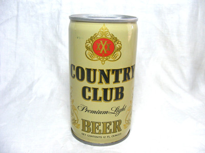 Vintage Steel Beer Can Country Club Premium Light Beer Pearl Brewing Co. Tx 12oz