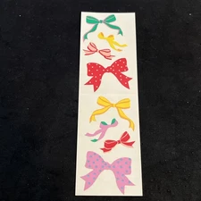 Vintage Mrs. Grossman’s Sticker Strip - Colorful BOWS
