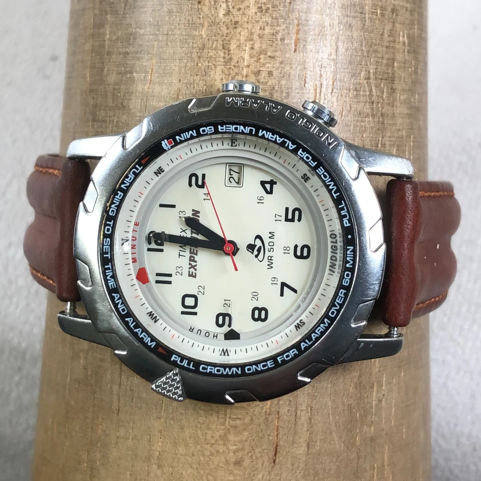 Timex Expedition Men Shenmue Indiglo Leather Quartz Analog 39mm Watch 7 1/2" - image 2 of 4