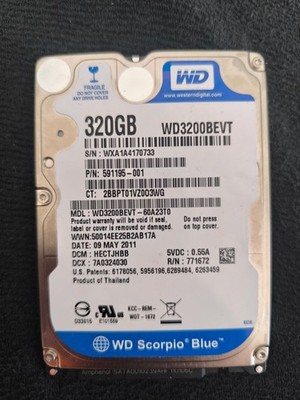 Western Digital WD-Blue HDD 320Gb 2,5 Zoll 