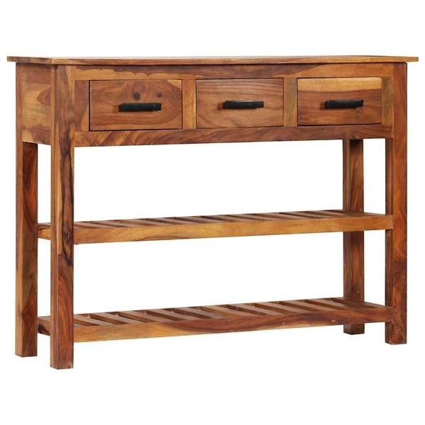 Akazie Sideboard 3 Schubladen 110X30X80Cm Beistellschrank Konsolentisch vidaXL-image