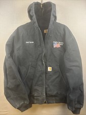 Vintage Made in USA Carhartt Active Jac Hooded Jacket Black AS-IS READ
