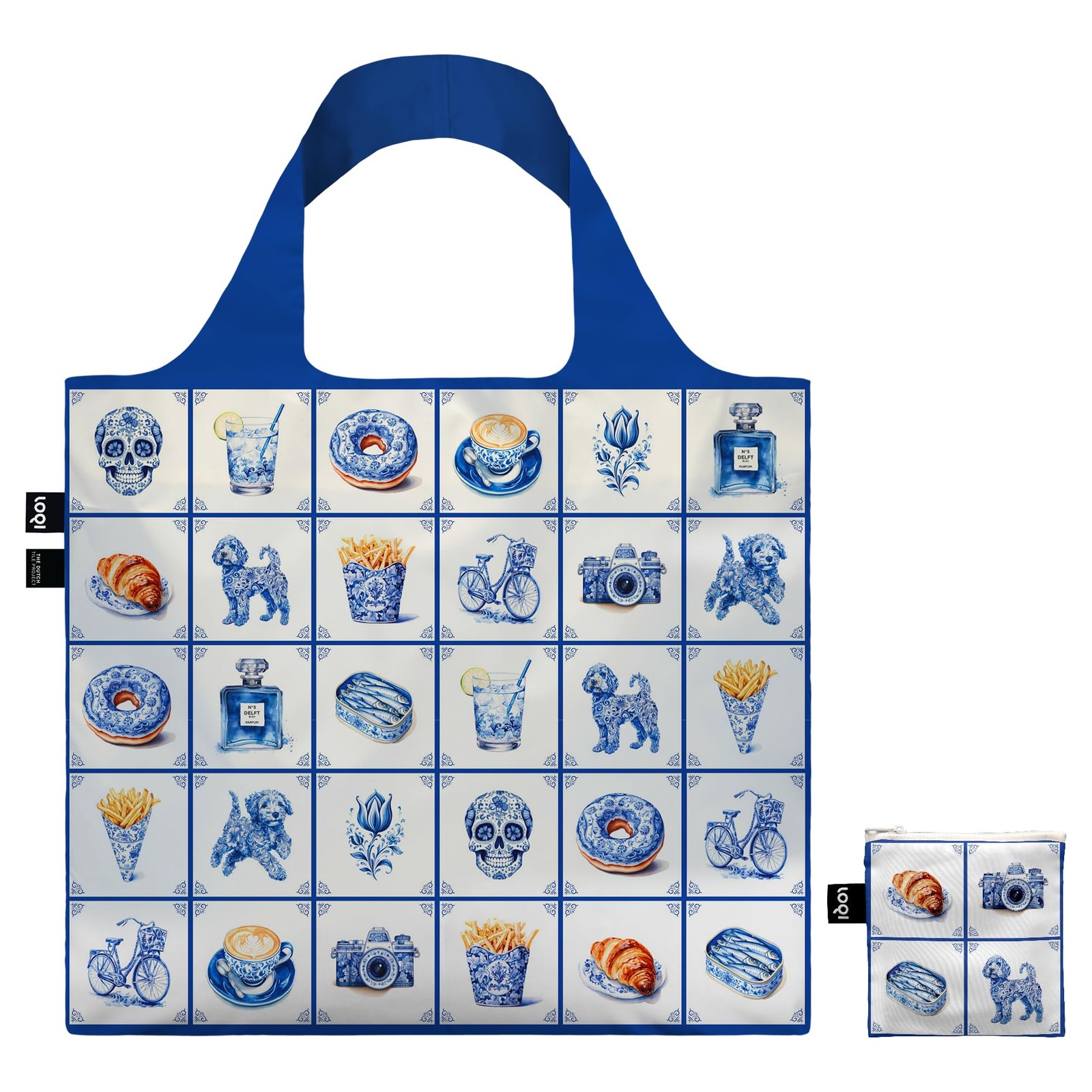 LOQI Delft Funky Recycled Bag blue Large 3290₽