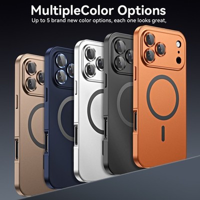 For iPhone 17 Pro Max 16 15 14 13 12 Metal Aluminium Magnetic Shockproof Case