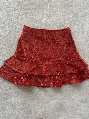 New Red Skirt In Sequins Original Marines For Girls 7/8