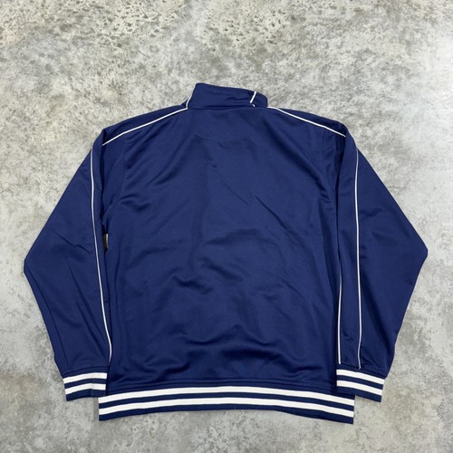 Reebok Track Jacket Mens Medium Navy Blue Full Zip Athletic Warmup Polyester - Photo 5/7