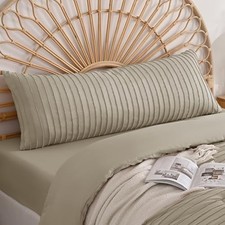 Pillowcases Body Size 1 Pack Boho Striped Bed 54" x 20" Pack of 1 Khaki