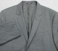Express Blazer Mens 42R Gray Wool Blend Stretch Lined 2 Buttons