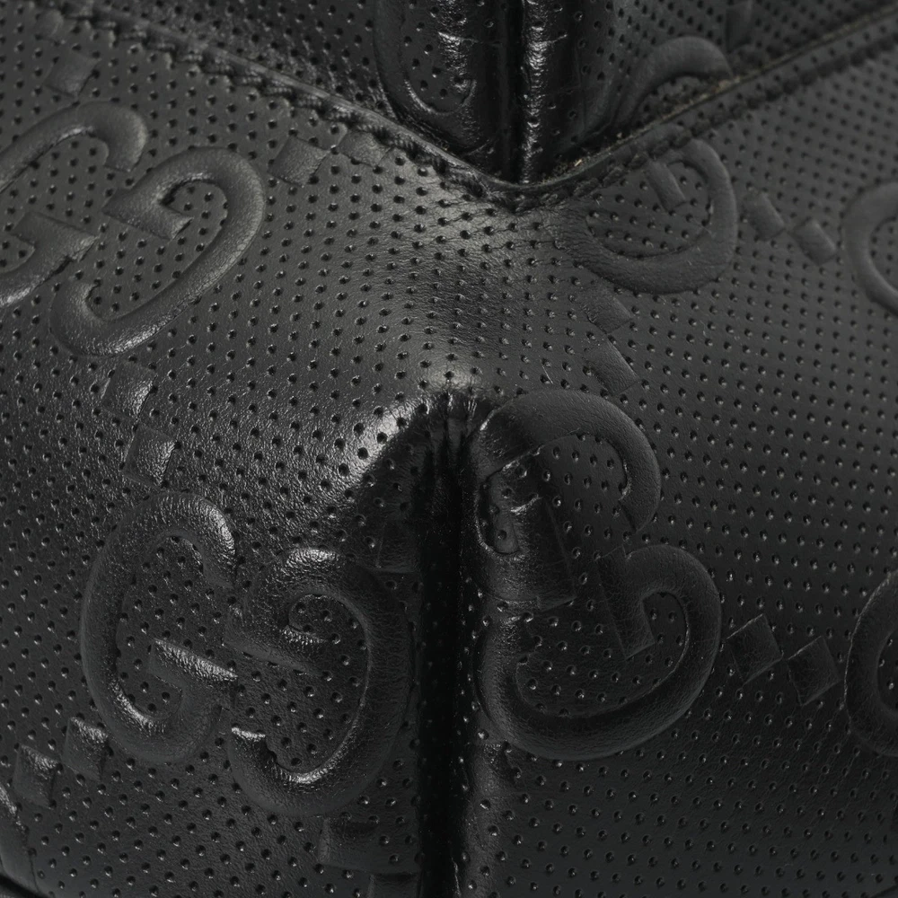 GUCCI GG Embossed Leather Belt Bag for Men in Black