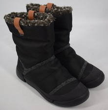 Ladies Clarks Trigenic Black Goretex Fleece Lined Boots Size UK 4