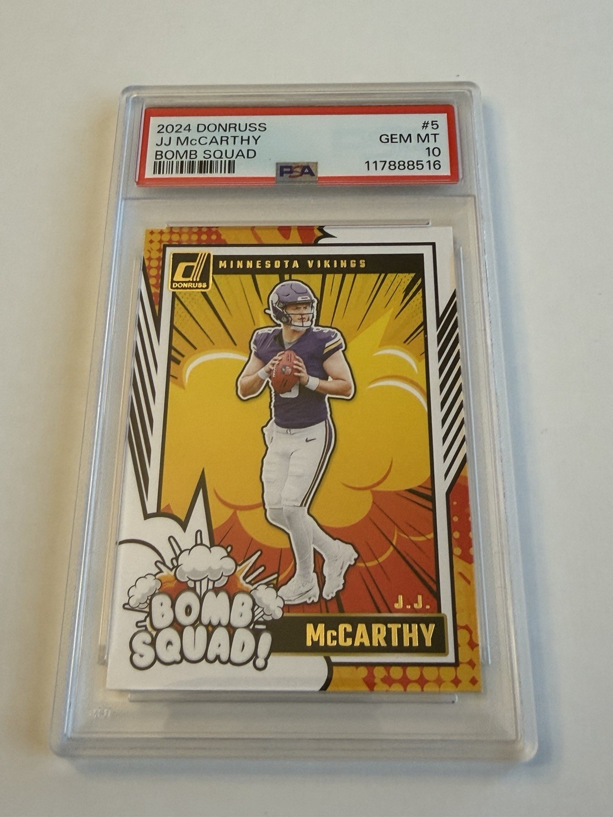 JJ McCarthy Panini Donruss Bomb Squad #5 Base