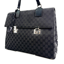 Gucci  Document Case  Business Bag Canvas Bla...
