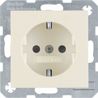Berker 47238982 Steckdose Schuko ErhöHtem BerüHrungsschutz S.1/B.3/B.7 Cremeweiß