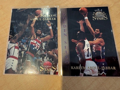 1996 Topps Stars Kareem Abdul-Jabbar #51 + #101 - Los Angeles Lakers