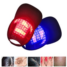 LED Red Blue Near Infrared Light Therapy Cap Hair Regrowth Pain Relief Hatf3