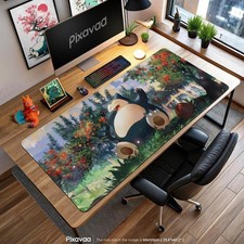 Relaxing Snorlax Forest Berry Grove Pok mon Gaming Desk Mat Mouse Pad