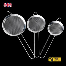 7-22cm Stainless Steel Flour Strainer Mesh Sieve Kitchen Colander Tea Filter