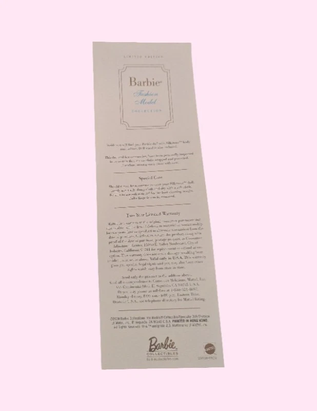 Barbie Fashion Model Collection Lingerie 1 Silkstone Doll 2000 Mattel Excellent  - Image 3 of 4