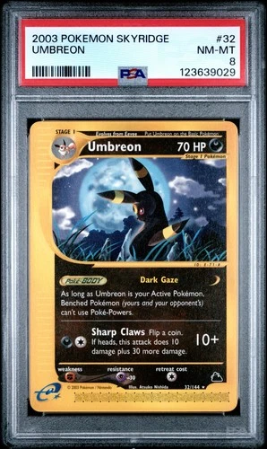 PSA 8 Umbreon 32/144 Skyridge 2003 Pokémon TCG
