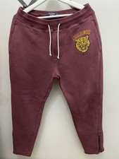 Vintage Abercrombie And Fitch Sweatpants Size Medium Embrodiered Maroon Gold Y2K