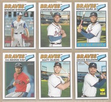 2026 Topps Heritage ATLANTA BRAVES Base Team Set of (10) Acuna Olson Sale