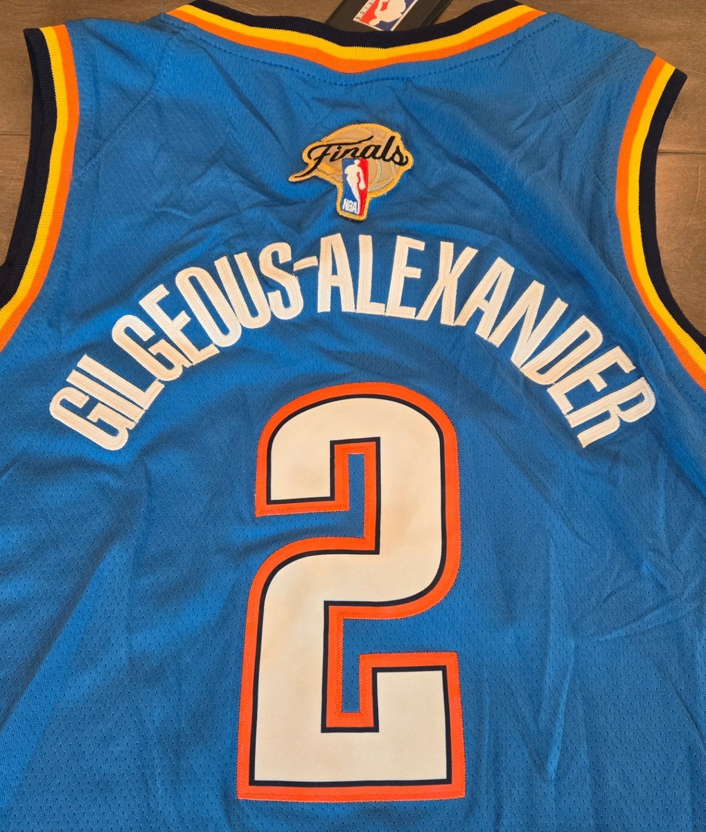 OKC Thunder #2 Shai Gilgeous-Alexander Stitched Blue NBA