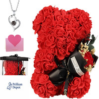 RosenbäR Muttertag Geschenkbox TeddybäR Halskette Rosa Geschenk Rosa