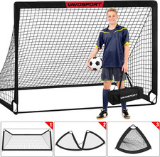 2 Pack Kids Soccer Goal 6X4 Portable Net with Ball Cones Backyard Training Set