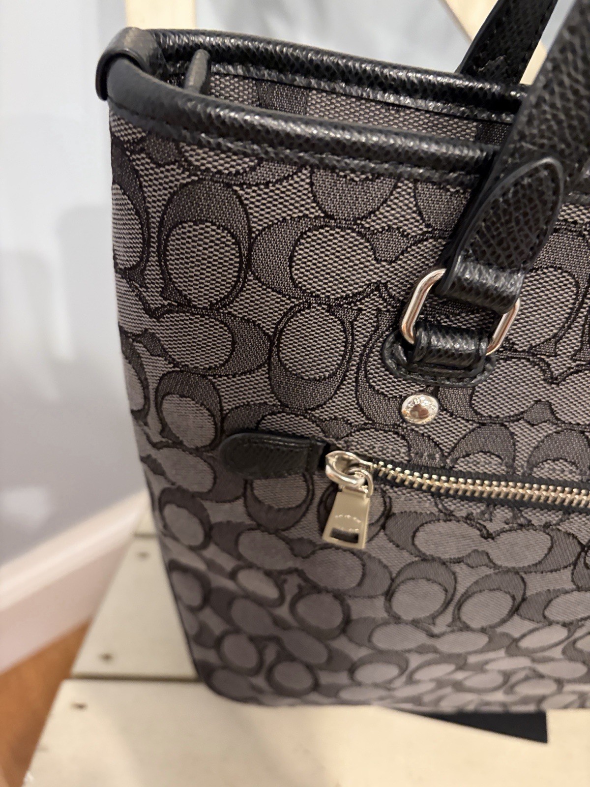 Coach jacquard Signature tote Bag - Gem