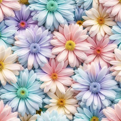 Pastel Daisies 43 - 16'' x 48'' Hydrographic Film Hydro Dipping