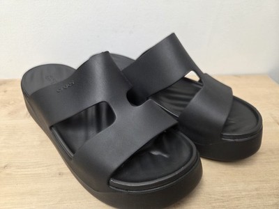 Crocs Damen Getaway Plateau H-Riemen Sandale in Schwarz Größe UK 9